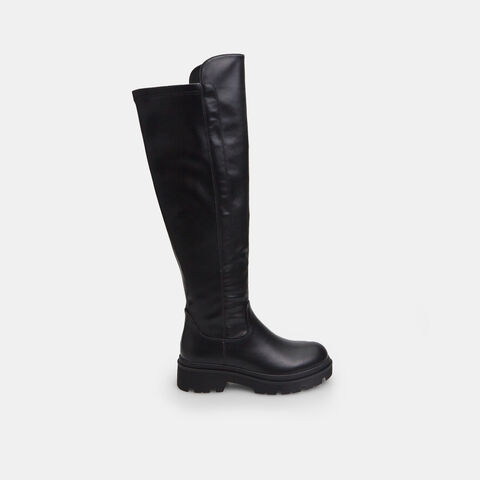Bota de mujer con suela dentada, Negro Bota de mujer con suela dentada, Negro